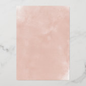 Burgundy & Blush Waterverf Elegant Wedding Gold Folie Uitnodiging (Achterkant)