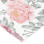 Burgundy blush waterverf floral lange tafelloper (Hoek)