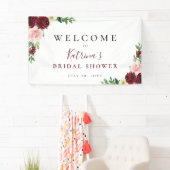 Burgundy Blush Waterverf Floral Spandoek (Insitu)