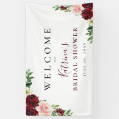 Burgundy Blush Waterverf Floral Spandoek (Verticaal)