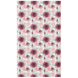 Burgundy blush waterverf floral  tafelkleed