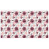 Burgundy blush waterverf floral  tafelkleed (Voorkant (Horizontaal))