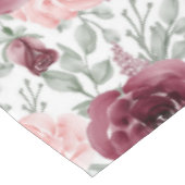 Burgundy blush waterverf floral  tafelkleed (Gekanteld)