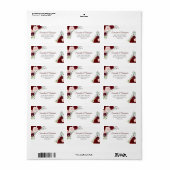 Burgundy & Blush Waterverf Rozen Weddenschap Etiket (Full Sheet)