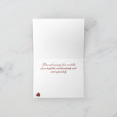 Burgundy Blush & White Roses Wedding Gift Bedankt (Binnen)