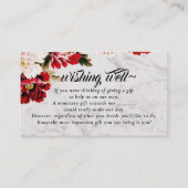 Burgundy Blush Wishing Well for Wedding Informatiekaartje (Voorkant)