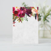 Burgundy boho blanco  kaart (Staand voorkant)