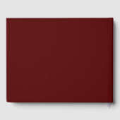 Burgundy Boho Eenvoudig Modern Minimalistisch Huwe Gastenboek (Achterkant)