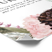 Burgundy Boho Flora Dit kaarsgebaar brandt Poster (Hoek)