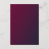 Burgundy Boho Floral Wedding Bouquet Details Informatiekaartje (Achterkant)