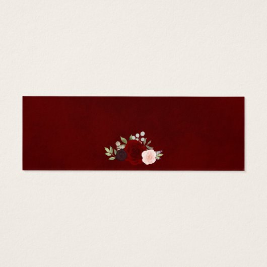 Burgundy Boho Floral Wedding RSVP Online Kaart (Achterkant)