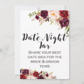 Burgundy Boho Flower Sign 5x7" Kaart (Voorkant)