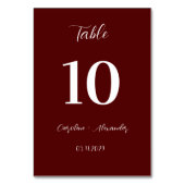 Burgundy Boho Modern Elegant Unique Wedding Kaart (Achterkant)