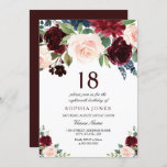 Burgundy Boho Waterverf Blush 18th Birthday Party Kaart<br><div class="desc">Burgundy Boho Waterverf Blush 18th Birthday Party Invitation Bekijk passend collectie in Niche en Nest Store We hebben ook veel andere uitnodigingen en collecties.</div>