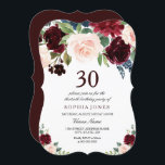 Burgundy Boho Waterverf Blush 30th Birthday Party Kaart<br><div class="desc">Burgundy Boho Waterverf Blush 30th Birthday Party Invitation Bekijk passend collectie in Niche en Nest Store We hebben ook veel andere uitnodigingen en collecties.</div>