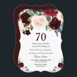 Burgundy Boho Waterverf Blush 70th Birthday Party Kaart<br><div class="desc">Burgundy Boho Waterverf Blush 70th Birthday Party Invitation Bekijk passend collectie in Niche en Nest Store We hebben ook veel andere uitnodigingen en collecties.</div>