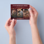 Burgundy Bokeh Romance Book Series Marketing Flyer (Hand)