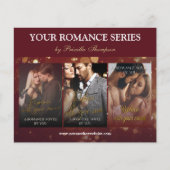 Burgundy Bokeh Romance Book Series Marketing Flyer (Voorkant)