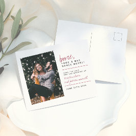 Burgundy Booze Food & Bad Dance Moves Briefkaart