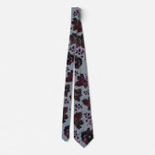 Burgundy Bordeaux Dusty Blue Elegant Wedding Stropdas (Achterkant)