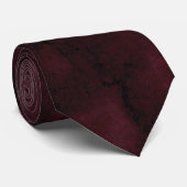 Burgundy Bordeaux Waterverf Canvas Wedding Stropdas (Opgerold)