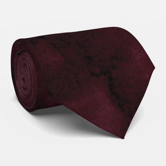 Burgundy Bordeaux Waterverf Canvas Wedding Stropdas (Opgerold)