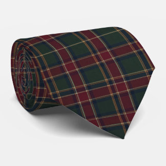 Burgundy Bosgroen Navy Heritage Tartan Stropdas
