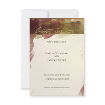 Burgundy Botanische Save the Date | Herfst Aquarel