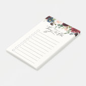 Burgundy Bouquet | Aangepaste dingen om lijst te d Post-it® Notes (Schuin)