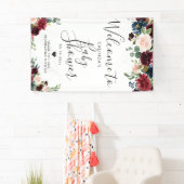 Burgundy Bouquet | Baby shower | Welkomstteken Spandoek (Insitu)