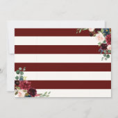 Burgundy Bouquet | Bridal Shower-uitnodiging Kaart (Achterkant)