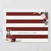 Burgundy Bouquet | Floral Lingerie Shower Kaart (Achterkant)