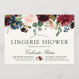 Burgundy Bouquet | Floral Lingerie Shower Kaart
