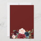 Burgundy Bouquet | Floral | Naam Focus Kaart (Achterkant)