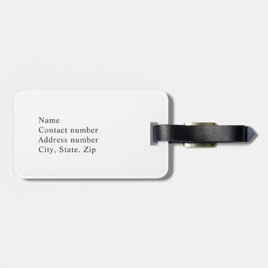 Burgundy Bouquet | Gepersonaliseerd Bagagelabel (Achterkant horizontaal)