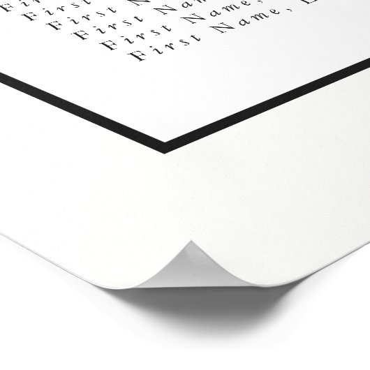 Burgundy Bouquet | Kaart van de Florale zitplaats Poster (Hoek)