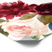 Burgundy Bouquet | Kaarten en geschenken Poster (Hoek)