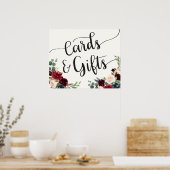 Burgundy Bouquet | Kaarten en geschenken Poster (Keuken)