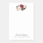 Burgundy Bouquet | Minimale Floral Post-it® Notes (Voorkant)