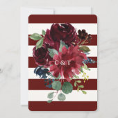 Burgundy Bouquet | Rode Floral | Save The Date (Achterkant)