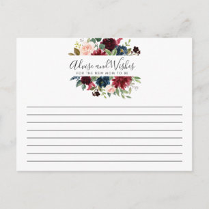 Burgundy Bouquet   VRIJGEZELLENFEEST   Advies/wens Briefkaart