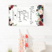 Burgundy Bouquet | Welkom Vrijgezellenfeest Spandoek (Insitu)