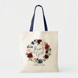 Burgundy Bouquet Wreath | BLOEMENMEISJE Tote Bag