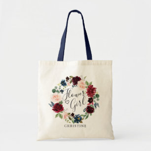 Burgundy Bouquet Wreath   BLOEMENMEISJE Tote Bag