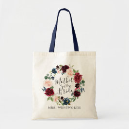 Burgundy Bouquet Wreath | Moeder van de Bride Tote Bag