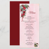 Burgundy Bouquets Flowers Menu (Voorkant / Achterkant)