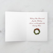 Burgundy Bow Business-kerstkaarten Feestdagen Kaart (Binnen)