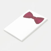 Burgundy Bow Stropdas Bowtie Groom Wedding Prom Po Post-it® Notes (Schuin)