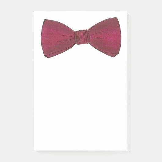 Burgundy Bow Stropdas Bowtie Groom Wedding Prom Po Post-it® Notes (Voorkant)