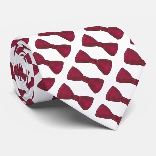 Burgundy Bow Stropdas Menskleding Wedding Formal P (Opgerold)